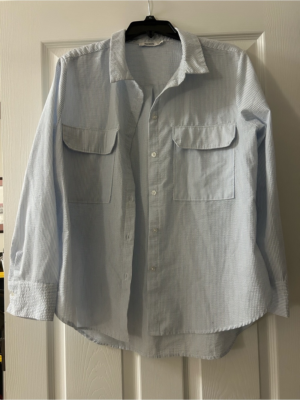 Ricki's Light Blue and White Striped Shirt
